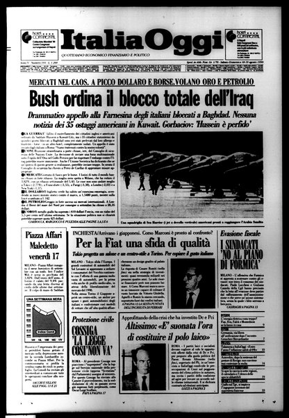 Italia oggi : quotidiano di economia finanza e politica